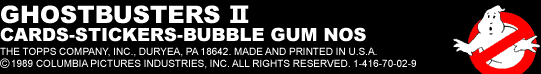 Ghost Busters �S�[�X�g�o�X�^�[�Y Topps �K��