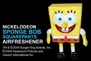 Sponge Bob Square Pants Air Freshener �X�|���W�{�u �X�N�G�A�p���c �G�A�t���b�V���i�[