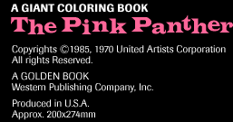 Pink Panther Coloring Book